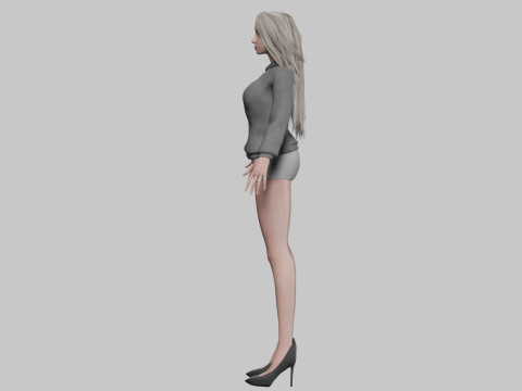 Pretty stylized woman V32401 3D Модель