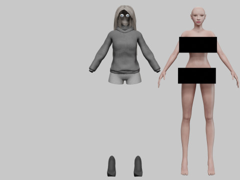 Pretty stylized woman V32401 3D Модель