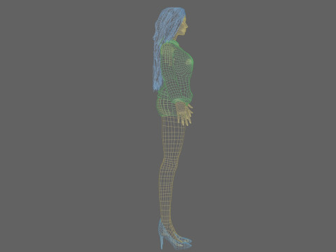 Pretty stylized woman V32401 3D Модель