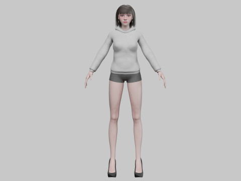 Pretty sweet woman V28755 3D 모델