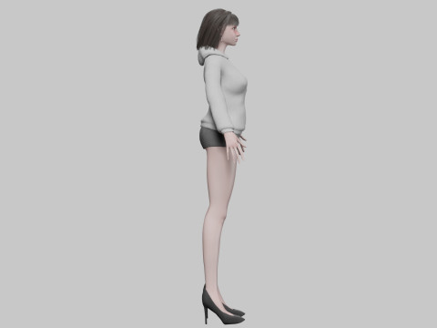 Pretty sweet woman V28755 3D 모델