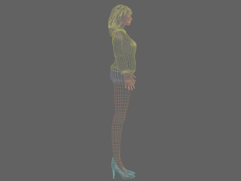 Pretty sweet woman V28755 3D 모델
