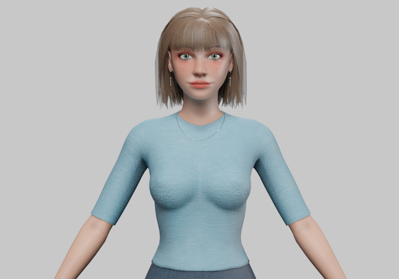 Standard cute woman V27984 Modèle 3D .c4d .max .obj .3ds .fbx .stl .blend 