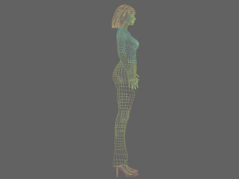 Standard cute woman V27984 Modèle 3D
