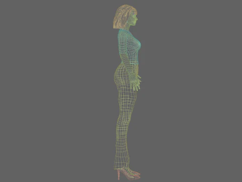 Mulher fofa padr&atilde;o V27984 Modelo 3D