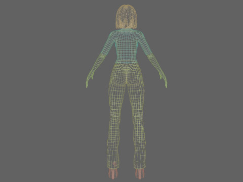 Standard cute woman V27984 Modèle 3D