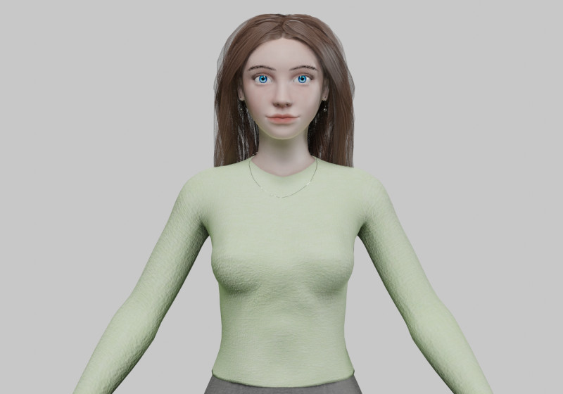 Standard pretty woman V30473 3D 模型 .c4d .max .obj .3ds .fbx .stl .blend 