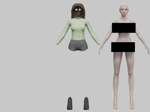 Standard pretty woman V30473 3D Model