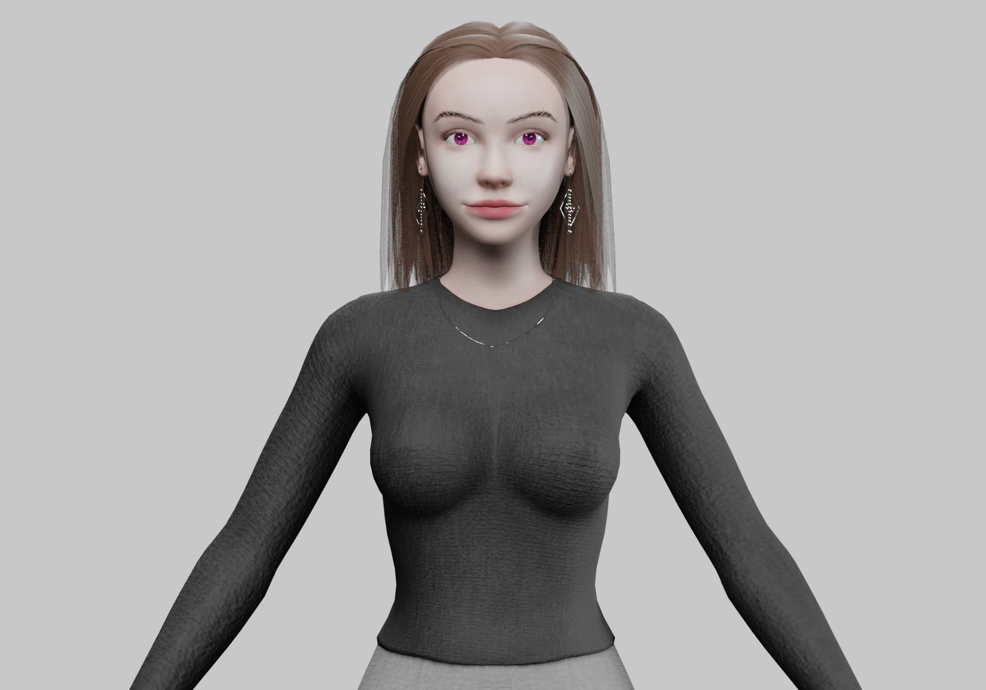 Standard sweet woman V27939 3D Model .c4d .max .obj .3ds .fbx .stl .blend 