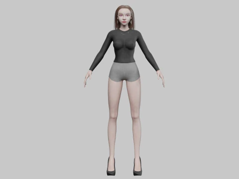 Standard sweet woman V27939 3D Model