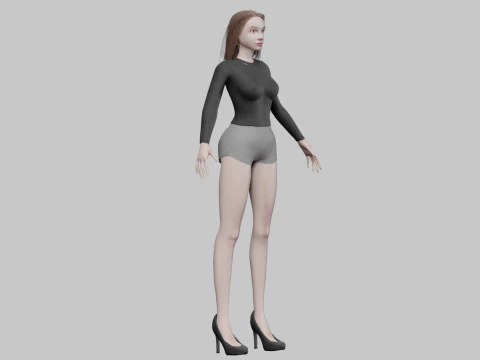 Standard sweet woman V27939 3D Model