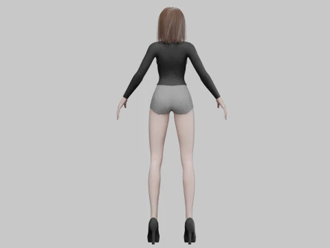 Standard sweet woman V27939 3D Model
