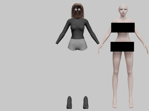 Standard sweet woman V27939 3D Model