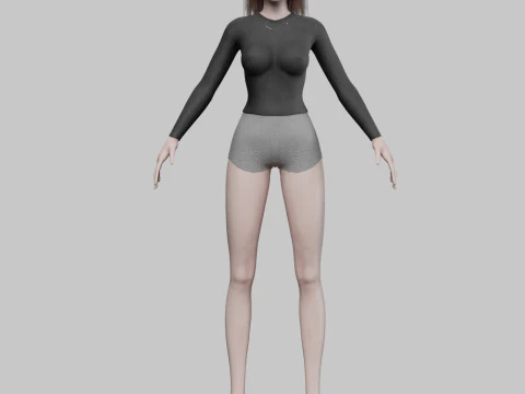 Standard sweet woman V27939 3D Model