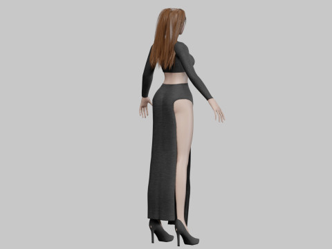 Stylized cute woman V30826 Modelo 3D
