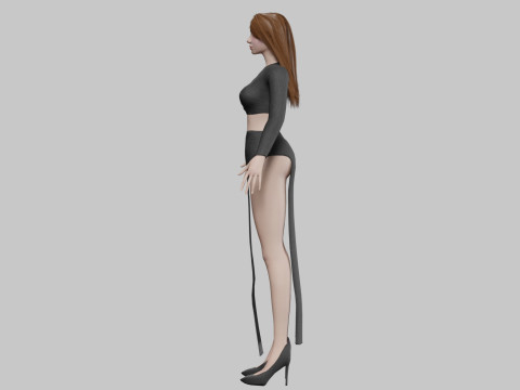Stylized cute woman V30826 Modelo 3D