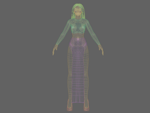 Stylized cute woman V30826 Modelo 3D