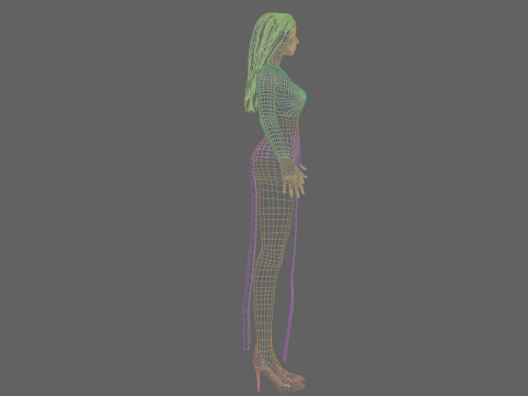 Stylized cute woman V30826 Modelo 3D