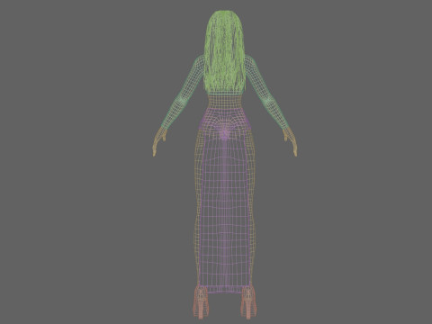Stylized cute woman V30826 Modelo 3D
