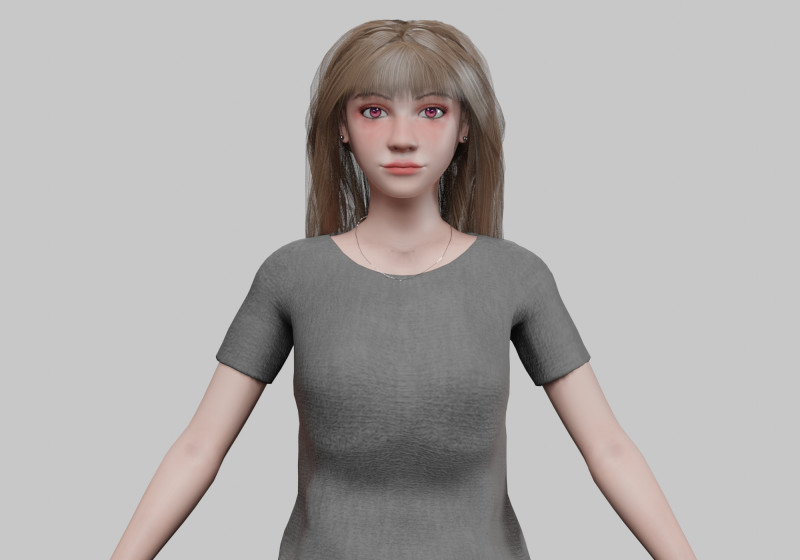 Stylized pretty woman V30698 Modelo 3D .c4d .max .obj .3ds .fbx .stl .blend 