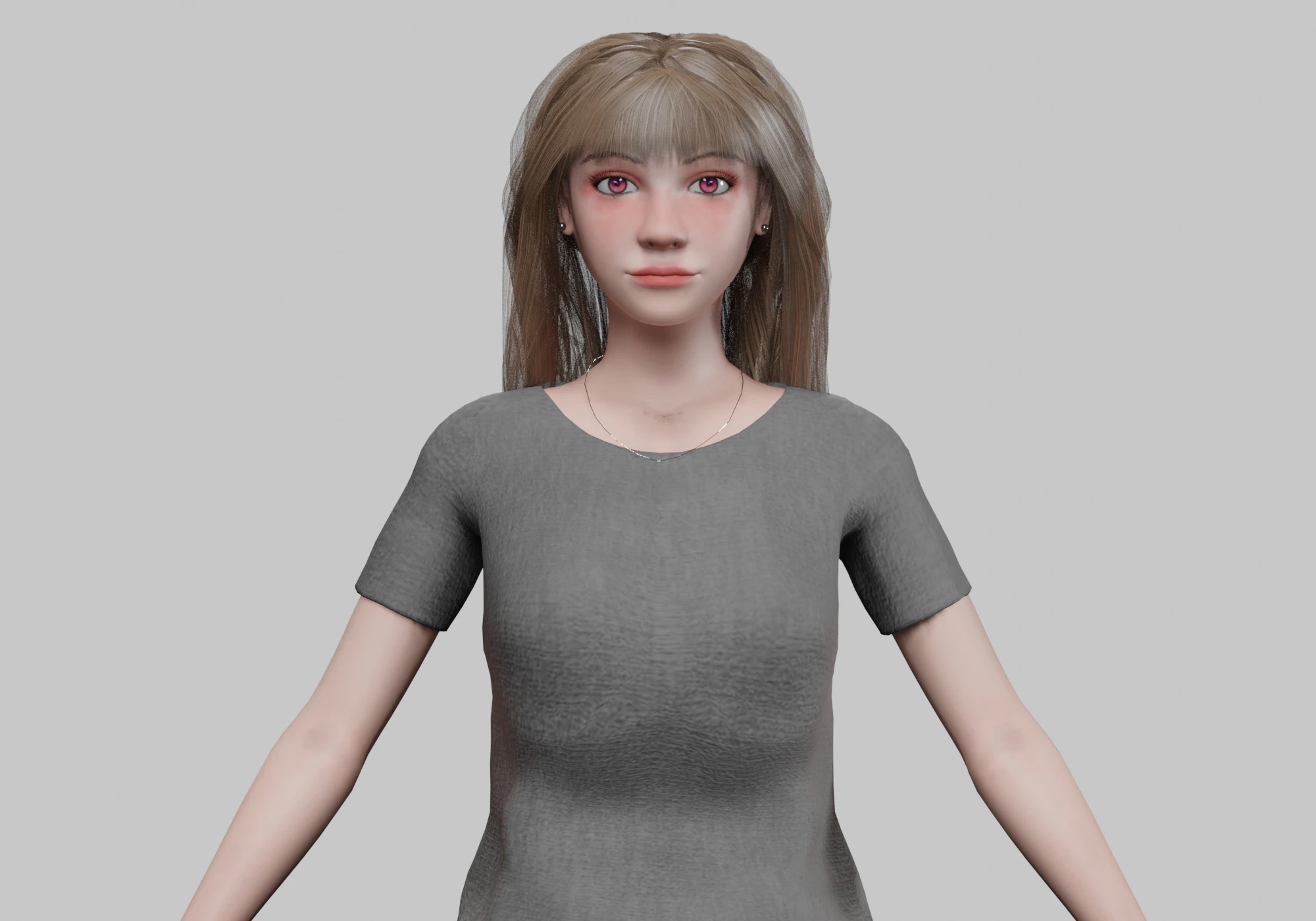 Stylized pretty woman V30698 3D Model .c4d .max .obj .3ds .fbx .stl .blend 