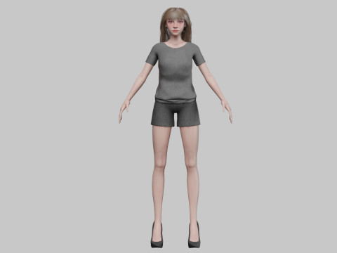Stylized pretty woman V30698 Modelo 3D