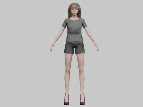 Stylized pretty woman V30698 3D Model