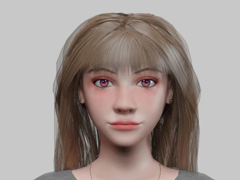 Stylized pretty woman V30698 3D Model
