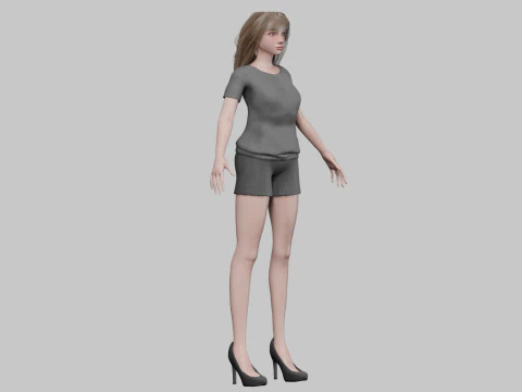 Stylized pretty woman V30698 3D Model