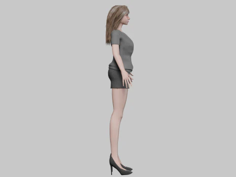 Stylized pretty woman V30698 3D Model