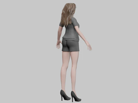 Stylized pretty woman V30698 3D Model