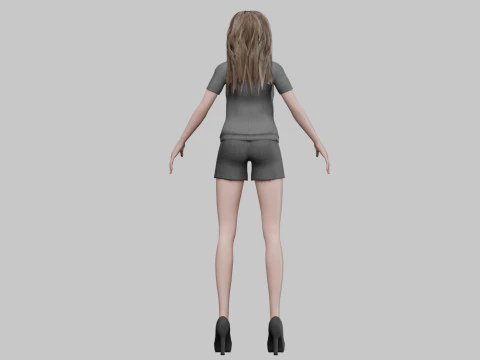 Stylized pretty woman V30698 3D Model