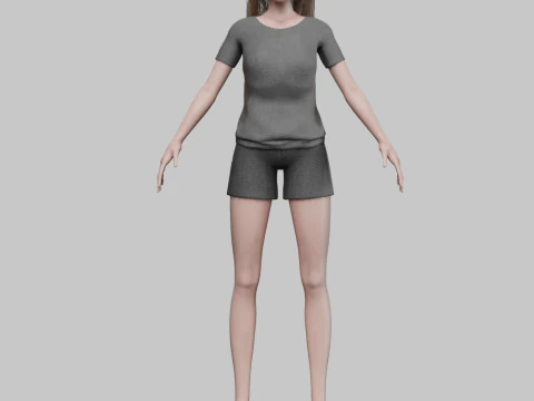 Stylized pretty woman V30698 3D Model