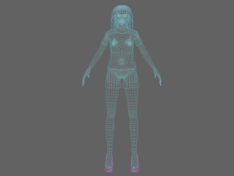 Stylized pretty woman V30698 Modelo 3D