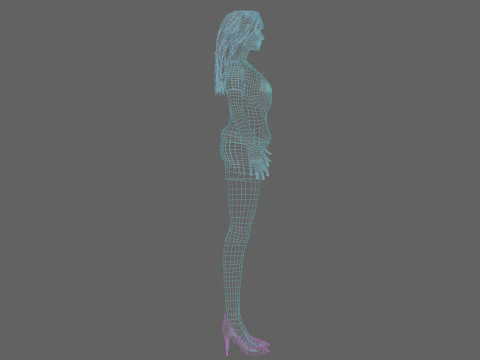 Stylized pretty woman V30698 3D Model