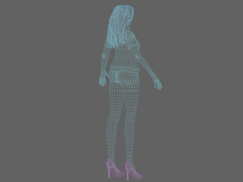 Stylized pretty woman V30698 Modelo 3D