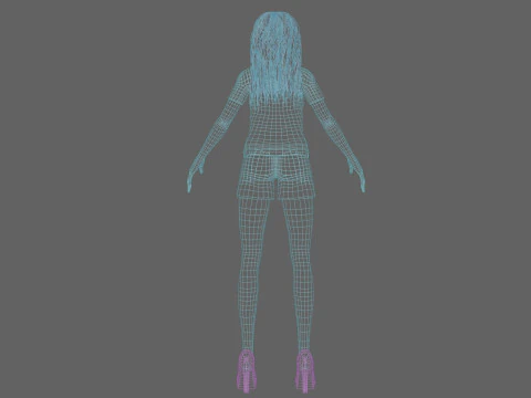 Stylized pretty woman V30698 3D Model
