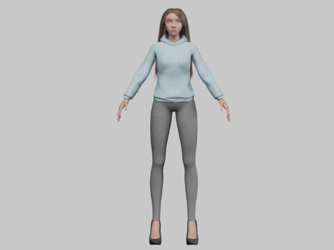 Stylized sweet woman V32800 3D Model