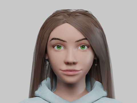 Stylized sweet woman V32800 3D Model