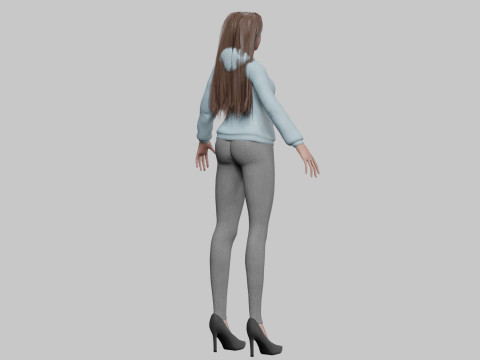 Stylized sweet woman V32800 3D Model