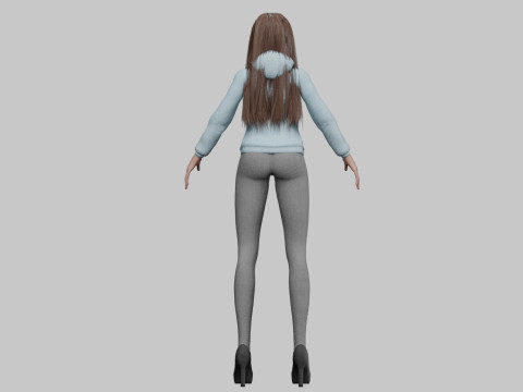 Stylized sweet woman V32800 3D Model