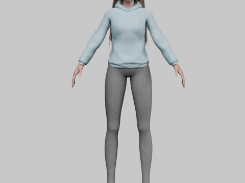 Stylized sweet woman V32800 3D Model