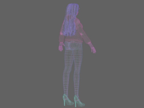 Stylized sweet woman V32800 3D Model