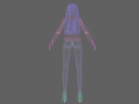 Stylized sweet woman V32800 3D Model
