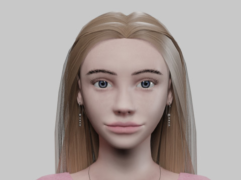 Sweet basic woman V27757 3D-Modell