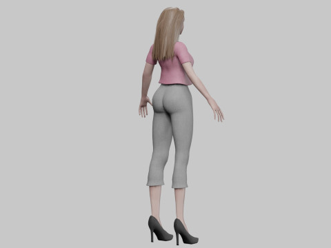 Sweet basic woman V27757 3D-Modell