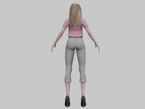 Sweet basic woman V27757 3D-Modell