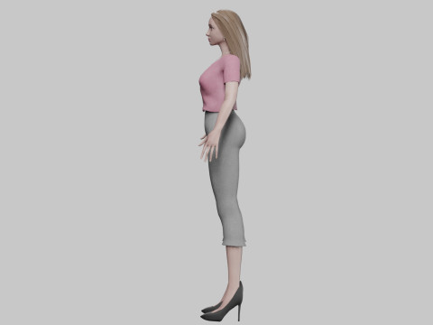 Sweet basic woman V27757 3D-Modell