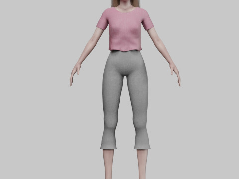 Sweet basic woman V27757 3D-Modell
