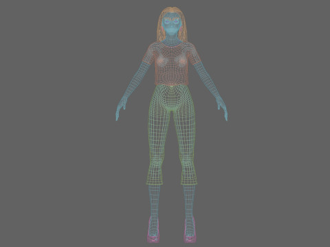 Sweet basic woman V27757 3D-Modell